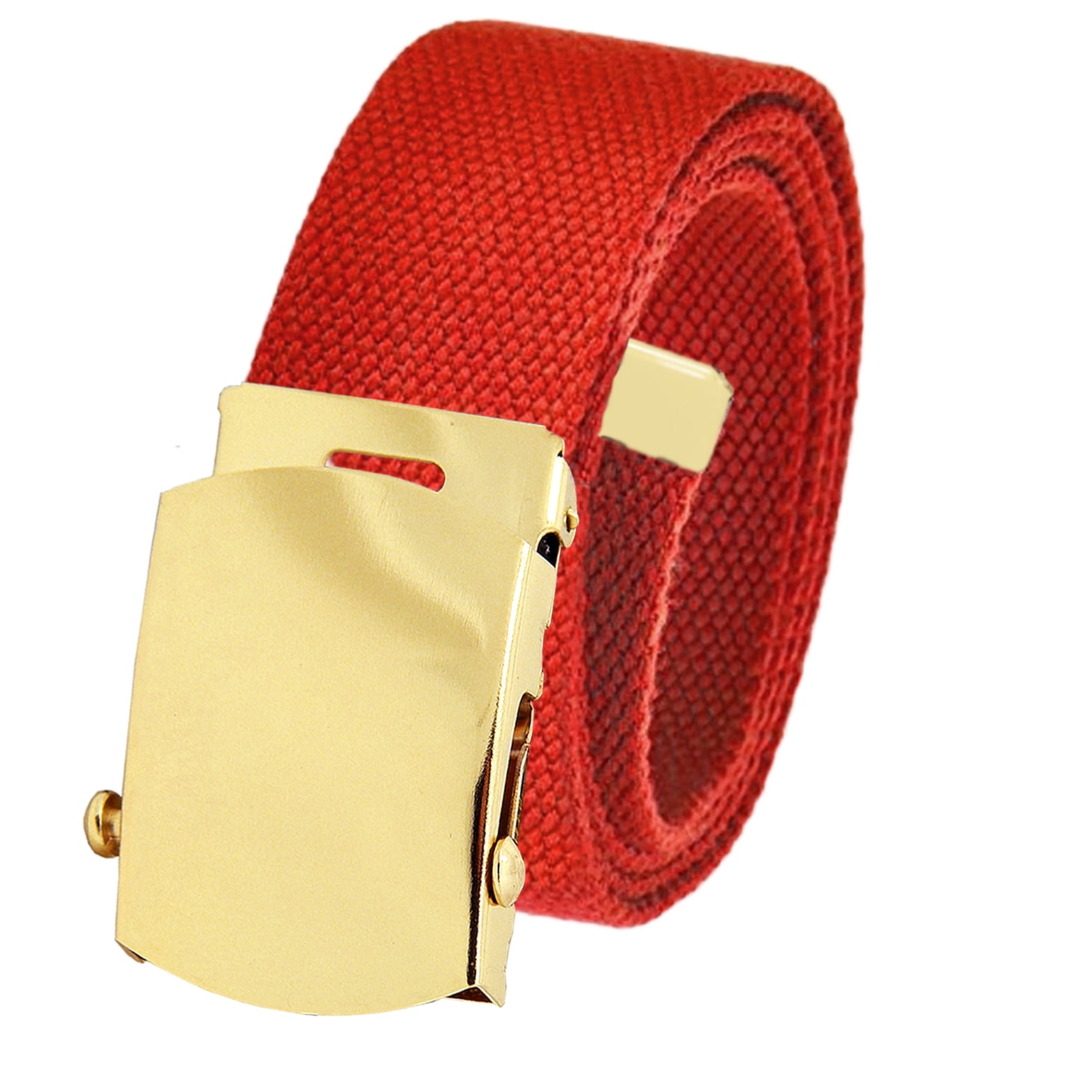 Cut to Fit Men's Golf Casual Belt Gold Slider Buckle 1.5 Width with