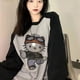 thumbnail image 2 of Camiseta de manga larga con diseño divertido de Sanrio Hello Kitty Hip Hop Splicing, ropa de calle para mujer, top de dibujos animados, tendencia gótica, tops emo Y 2k, 2 of 5