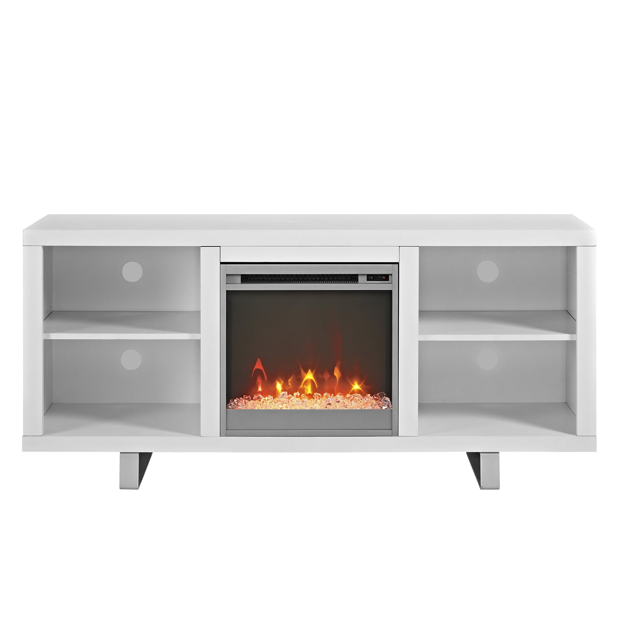 Mid Century Modern Tv Stand With Fireplace Mantel Electronic Space Mid Century Modern Tv Stand With Fireplace Mantel Electronic Space Heater White