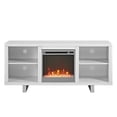 Manor Park Modern Fireplace TV Stand for TVs Up to 64", White