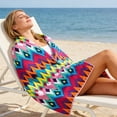 thumbnail image 1 of Toalla de playa de microfibra estilo bohemio – Toalla de viaje extragrande, resistente a la arena y de secado rápido para mujeres y hombres, ideal para la piscina, el camping y el verano., 1 of 6
