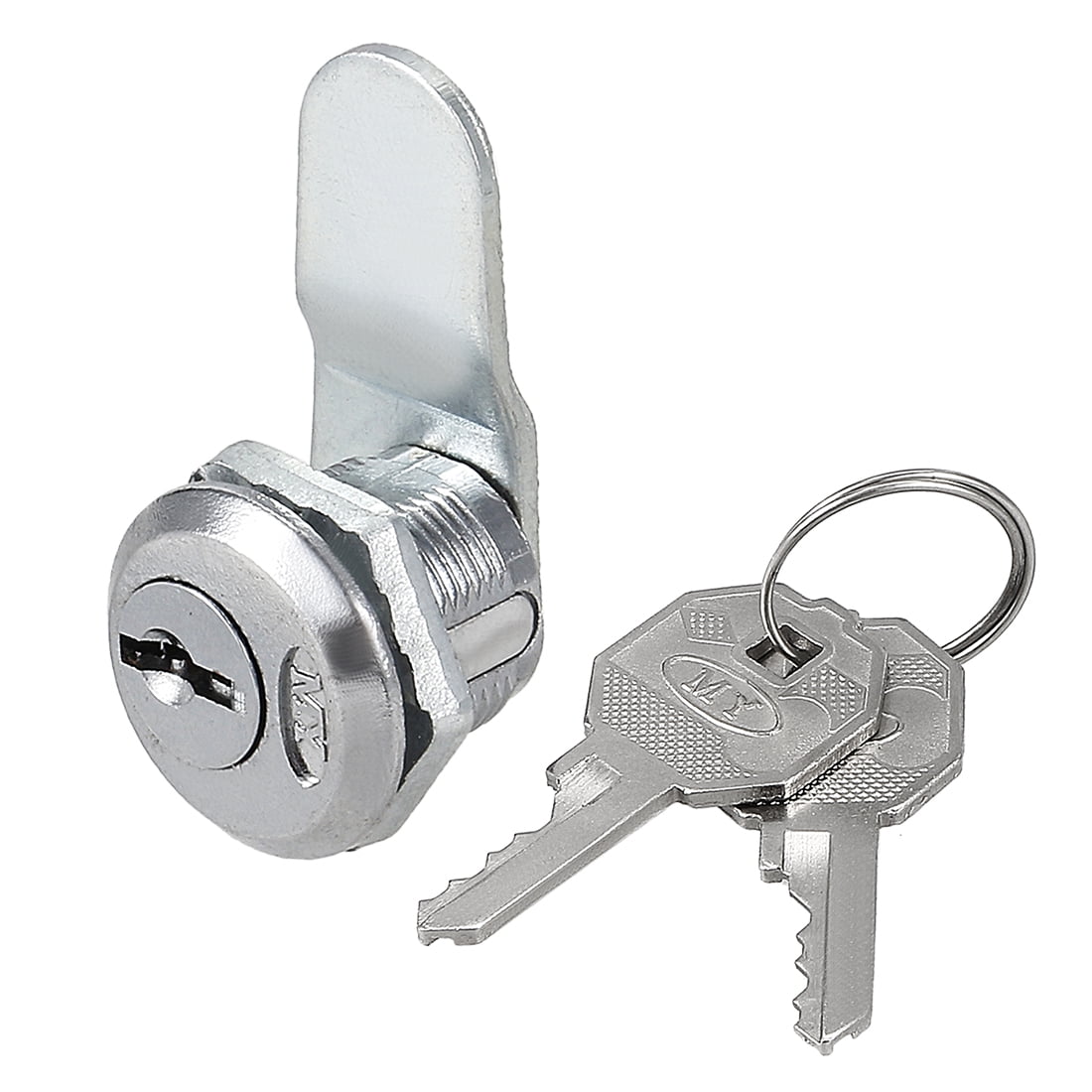 5/8" Cylinder Zinc Alloy Chrome Finished Offset Cam Lock w Key, Keyed