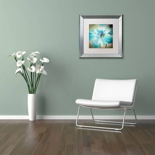 Trademark Fine Art "Himalayan Blue II" Canvas Art by Color Bakery White Matte, Silver Frame