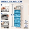 thumbnail image 5 of BugHull 6-Tier Over The Door Organizer, Extra Large Behind Door Storage with 12 Side Pockets, Hanging Organizer for Bedroom, Bathroom, Pantry, Gray, 5 of 8