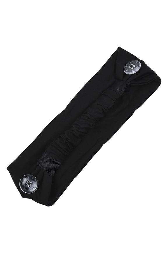 Black Savior Bands Headband with Buttons