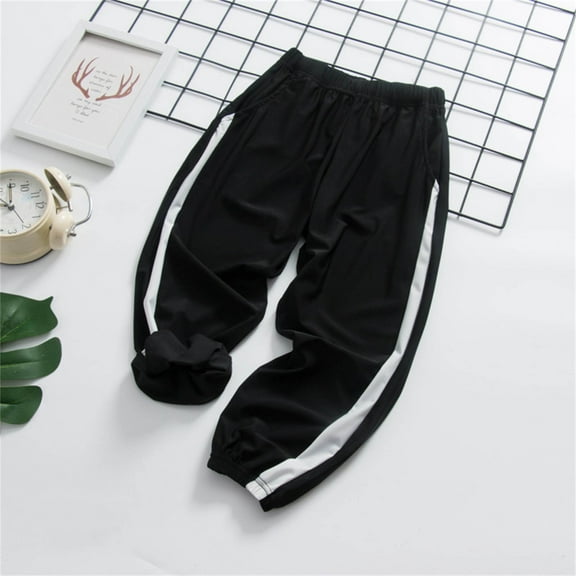 Children's Sports Pants Summer Thin Ice Silk Pants Men's and Women's Outerwear Casual Pants Pocket Children's Pants Cute Preppy Clothes for Girls 10-12 Preppy Clothes