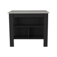 thumbnail image 6 of 27.5Inch Kitchen Island Table with Storage for Home, Kitchen and Dining Room, 2 Shelves, Black&White, 6 of 7