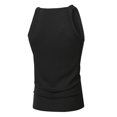 thumbnail image 6 of Men's Square Neck Ribbed Slim Fit Sports Tank Top Black S, 6 of 10