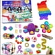 thumbnail image 2 of Calendario de Adviento de Navidad de 24 días, kit de juguetes antiestrés, juguetes blandos para apretar y aliviar el estrés, juguetes para niños con forma de árbol de Navidad, 2 of 5