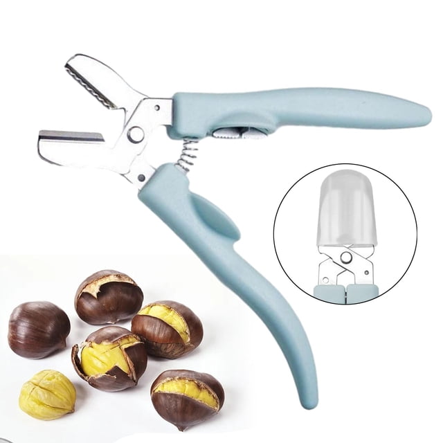 Alicates para desgranar nueces, abridor de castañas, herramienta multiusos para cortar nueces, Clip con forma de castaña de acero inoxidable, abridor BLESIY Abridor de castañas