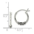 thumbnail image 4 of Primal Silver Sterling Silver Antiqued Hoop Earrings, 4 of 4