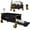 Black + Steel+3, variant on YANGXUN 51 Inch Extra Long Large Foldable Utility Wagon Black Heavy Duty 480lbs Capacity Collapsible Grocery Cart with Patented Stable Frame and 7 Inch All Terrain Wheels