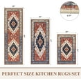 Farmhouse Kitchen Rugs Sets of 3, Kitchen Runner Rugs Non Slip Washable