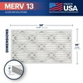 thumbnail image 3 of BNX TruFilter 14x24x1 Air Filter MERV 13 (4-Pack) - MADE IN USA - Electrostatic Pleated Air Conditioner HVAC AC Furnace Filters for Allergies, Pollen, Mold, Bacteria, Smoke, Allergen, MPR 1900 FPR 10, 3 of 5