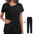 thumbnail image 1 of Las mujeres usan blusa de enfermera Tops de manga corta Traje de pantalonesXXL, 1 of 2