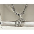 thumbnail image 2 of Gold Silver Tennis Chain hip-hop OTF Necklace for Men Women, Rhinestone Tennis Necklaces for Women and Teens,Tennis and Cuban Link Chains23.36 Inches (silvery), 2 of 8