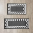 thumbnail image 2 of Washable Skid-Resistant Runner Rug, Trellis Border , Dark Grey and White , 26" x 45"/26" x 60", 2 of 9