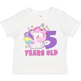 thumbnail image 3 of Inktastic 5 Years Old with Cute Unicorn Birthday Girls Toddler T-Shirt, 3 of 5