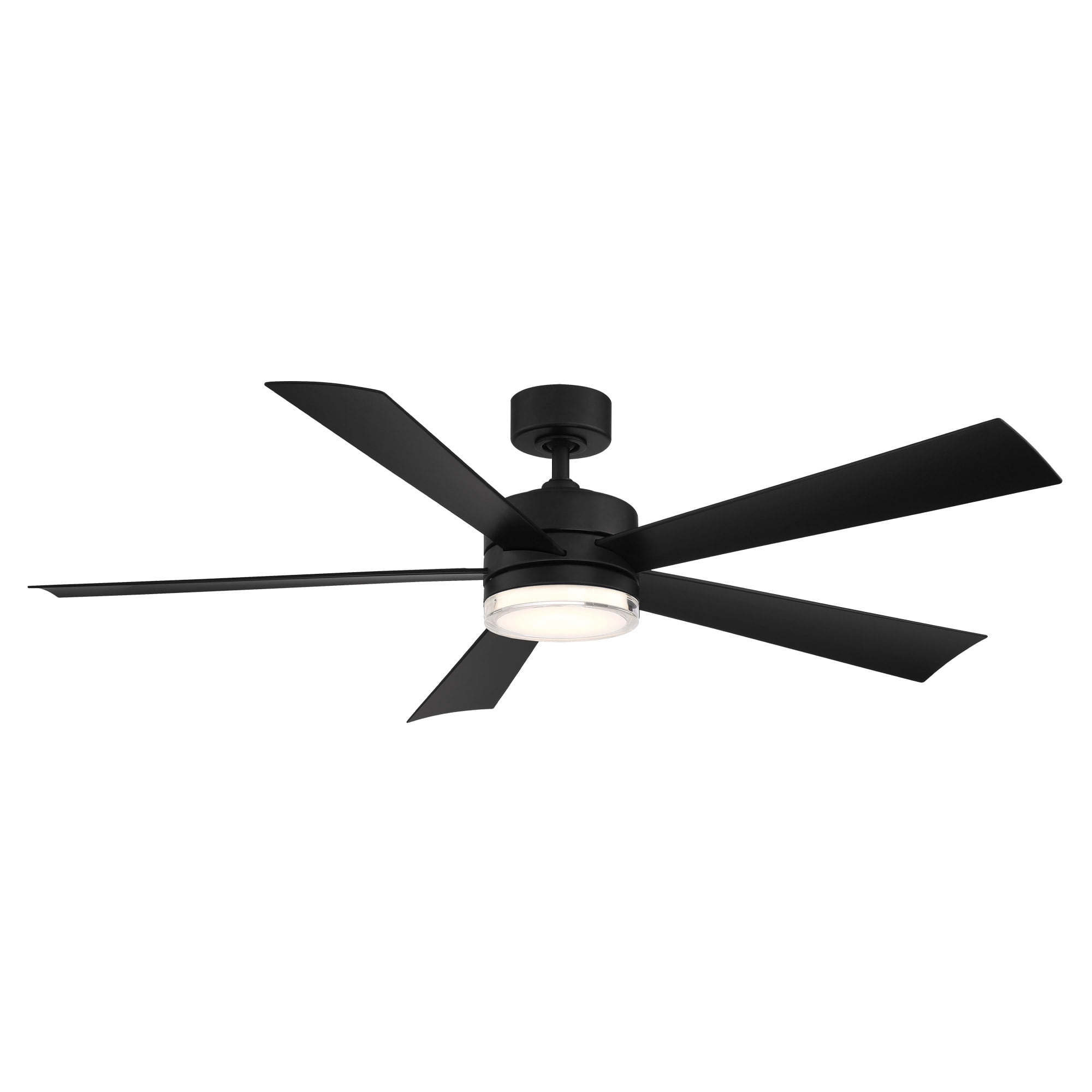Wynd 60" Matte Black Integrated LED Smart Ceiling Fan with Remote Control