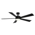 thumbnail image 2 of Wynd 60" Matte Black Integrated LED Smart Ceiling Fan with Remote Control, 2 of 12
