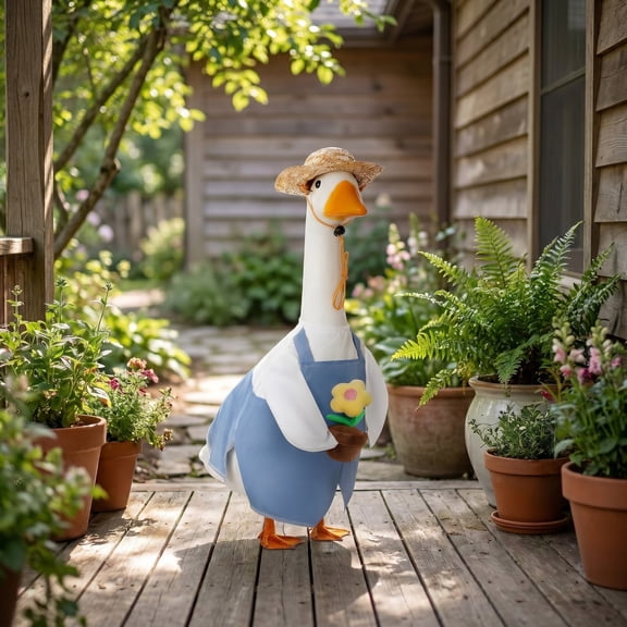 Pandiboks 23in porch goose outfit porch goose clothes Multicolor Nylon,Spandex Balcony Washable Outdoors decoration Gifts for others
