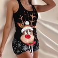 thumbnail image 3 of Christmas Pyjamas For Women Casual Print Tank Tops And Drawstring Shorts Set Sleeveless Suit Pajama Set Pyjamas Sleepwear, 3 of 4