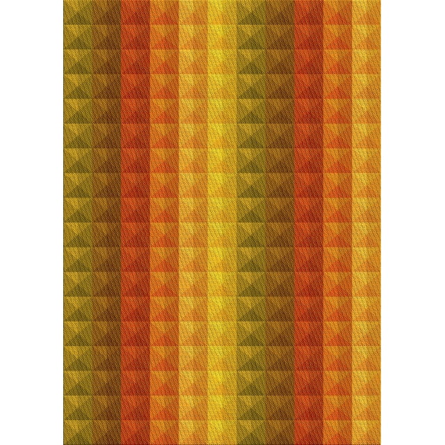 Ahgly Tapis Rectangulaire Lavable en Machine Intérieur Transitionnel Rouge Lave, 7 Pieds x 9 Pieds