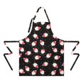 thumbnail image 2 of Black Christmas Santa Apron-Garden Aprons for Women with Pockets-Cotton Linen Waterproof Kitchen Cooking Gardening Aprons Adjustable for Kitchen,Cooking,BBQ and Salon 32"x27", 2 of 7