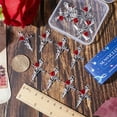 thumbnail image 3 of 30Pcs Rose Cross Charm Gothic Style Crosses Rose Flower Beads Cross Charm Thistles Thorns Fancy Crucifix Charms, 3 of 10