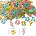 thumbnail image 2 of Yongcuo Glitter Donut and Ice Cream Confetti for Party Decorations, Table Scatter, Crafting, 300 Pieces, Multicolor B, 2 of 4