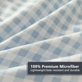 thumbnail image 4 of NSNLGSGC Light Blue Gingham Twin Sheet Set, Soft Brushed Microfiber 3-Piece Blue Plaid Twin Bed Sheets, 4 of 7