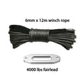 thumbnail image 2 of 6mm*12m Synthetic Winch Rope With 4000lbs Fairlead ,4x4 Offroad Rope Line ,Easy to Use, 2 of 5