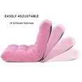 thumbnail image 3 of Topbuy Adjustable 14-Position Floor Chair ,Padded Gaming Chair Lazy Recliner Pink, 3 of 8