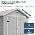 thumbnail image 5 of 6x4 ft Outdoor Resin Storage Shed with Floor, Lockable Door & Window, Sloping Roof, Plastic Outdoor Sheds with Floor Garden Shed for Backyard Patio Lawn Mower Bike Tool Storage, 5 of 7
