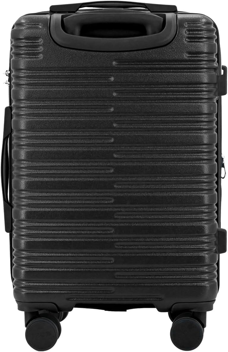 Romeo 20 Inch Carry-On Expandable Hardside Luggage, Black