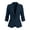 Blazers for women Navy, variant on Homenesgenics Blazers for Women Plus Size Solid-Color 3/4-Sleeve Lapel Button-Up Pocket Business Casual Blazer Blue S