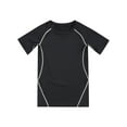 thumbnail image 3 of Kaerm Kids Boys Athletic Gym Top Sports Shirt Short Sleeve T-Shirt Quick-Drying Running Top Tees for Black&Gray 22, 3 of 5