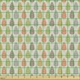 thumbnail image 2 of Leaves Fabric by the Yard, Repetitive Style Botanical Plantation Meadow Garden Rural Scenes, Decorative Upholstery Fabric for Sofas and Home Accents, Pale Eggshell and Multicolor by Ambesonne, 2 of 5