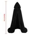 thumbnail image 3 of Hooded Cloak Men Women Unisex Cloak with Hood Adult Halloween Cloak Vampire Witch Cape Cosplay Costume,  59.06in, 3 of 9