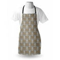 thumbnail image 3 of Giraffe Apron Artistic Doodle African Animal Head with Abstract and Ornate Floral Motifs, Unisex Kitchen Bib Apron with Adjustable Neck for Cooking Baking Gardening, Taupe Caramel White, by Ambesonne, 3 of 3