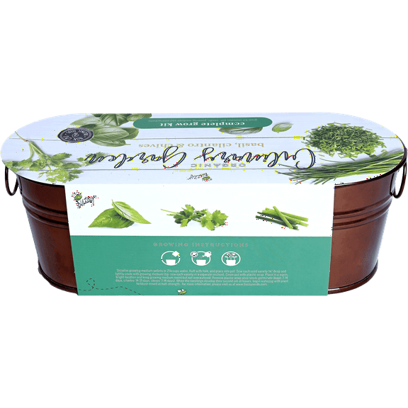 Buzzy Seeds Organic Culinary Windowsill Grow Kit Indoor Seed Starter
