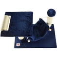 thumbnail image 5 of Sweekys Cat Tree Perch with Hammock Scratching Posts Activity Play 27.5 x 15.5 x 17 in, Blue, 5 of 8