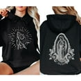 thumbnail image 3 of Unisex Catholic Hoodie, Virgen de Guadalupe Pray for Us Double-Sided Hoodie, Our Lady of Guadalupe Faith-Inspired Hooded Sweatshirt, Religious Devotion Pullover, Sizes S–5XL, 3 of 7