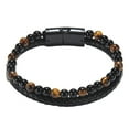thumbnail image 2 of Travelwant Bracelet for Bring Luck and Prosperity Hematite Black Obsidian Tiger Eye Stone Bracelets for Men Women, Beaded Buddha Healing Rope Uni Bracelet, 2 of 2