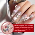 thumbnail image 4 of Uxcell 40 Pcs 3D Heart Red Nail Charm Rhinestones 12x13mm K9 Glass Crystal Rhinestones Pointed Back Crooked Heart Gems, 4 of 6