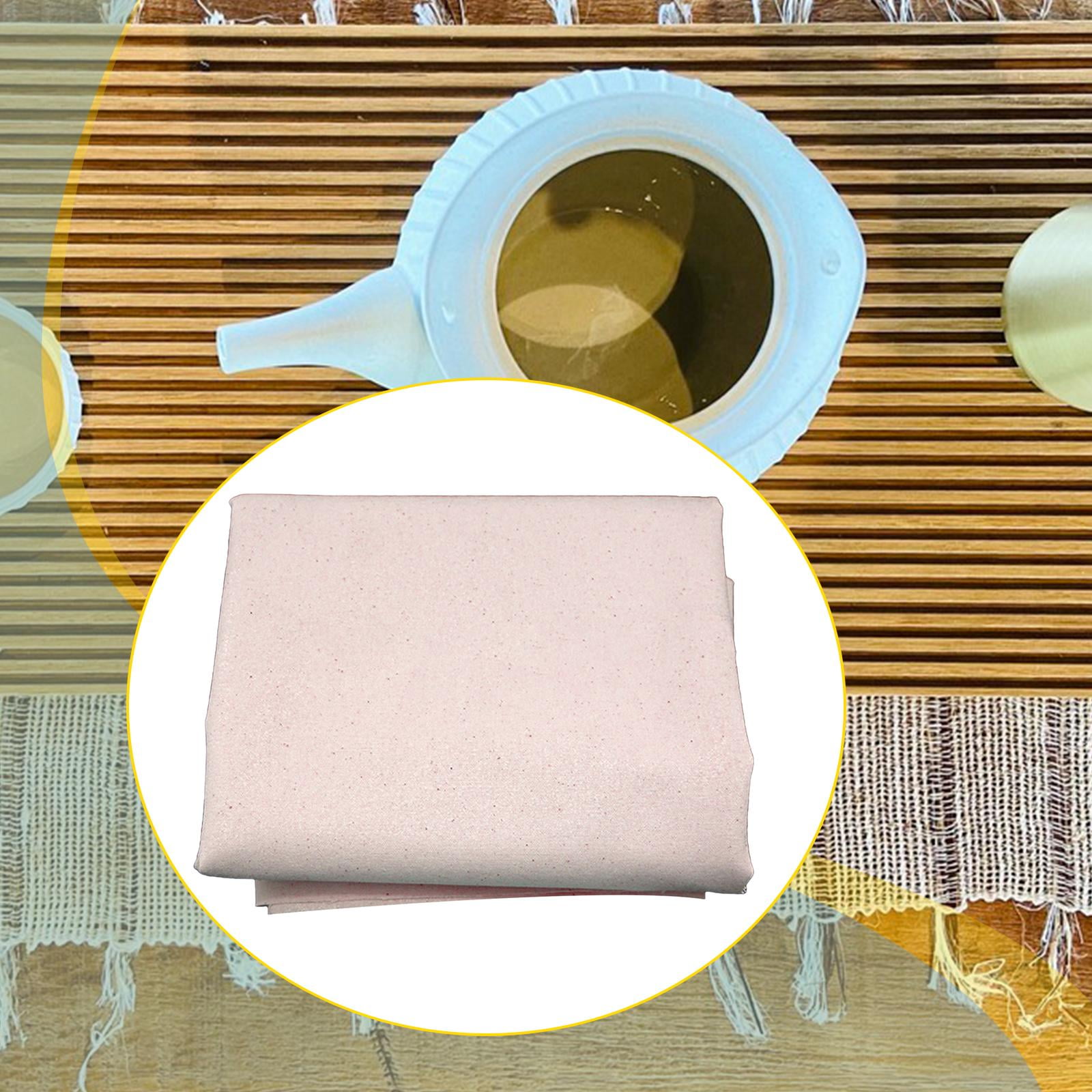 GUOOL Fusible Interfacing Canvas Fabric Roll with Single Sided Iron On Adhesive Cloth Material for Sewing Suitable for Tablecloths Banners Bags Crafts Home 8oz per half meter