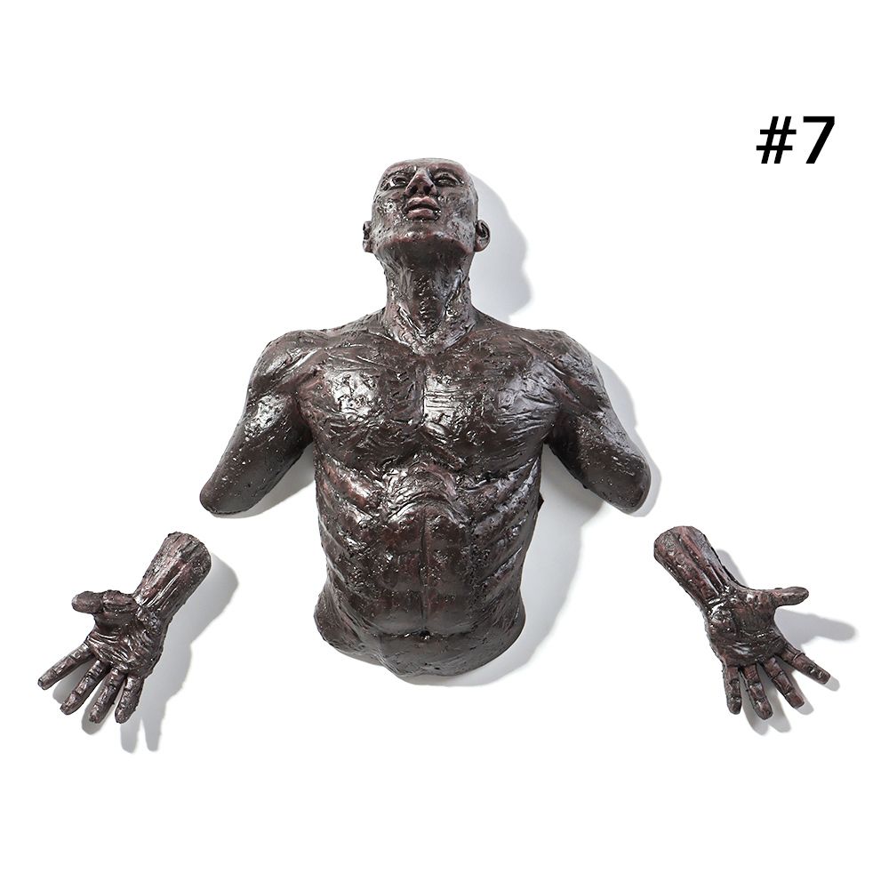 Simplicity Modern Electroplating Imitation Copper Wall Decor Resin Abstract Character Climbing