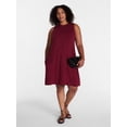 thumbnail image 2 of Time and Tru Women’s Sleeveless Knit Swing Dress, Sizes XS-XXXL, 2 of 6