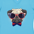 thumbnail image 4 of Inktastic Pug Dog July 4th Patriotic Sunglasses Women's V-Neck T-Shirt, 4 of 5