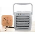 thumbnail image 3 of Ventilador de escritorio y refrigerador evaporativo portátil, mini refrigerador que funciona para escritorio, hogar, dormitorio y más, blanco/gris, 3 of 5